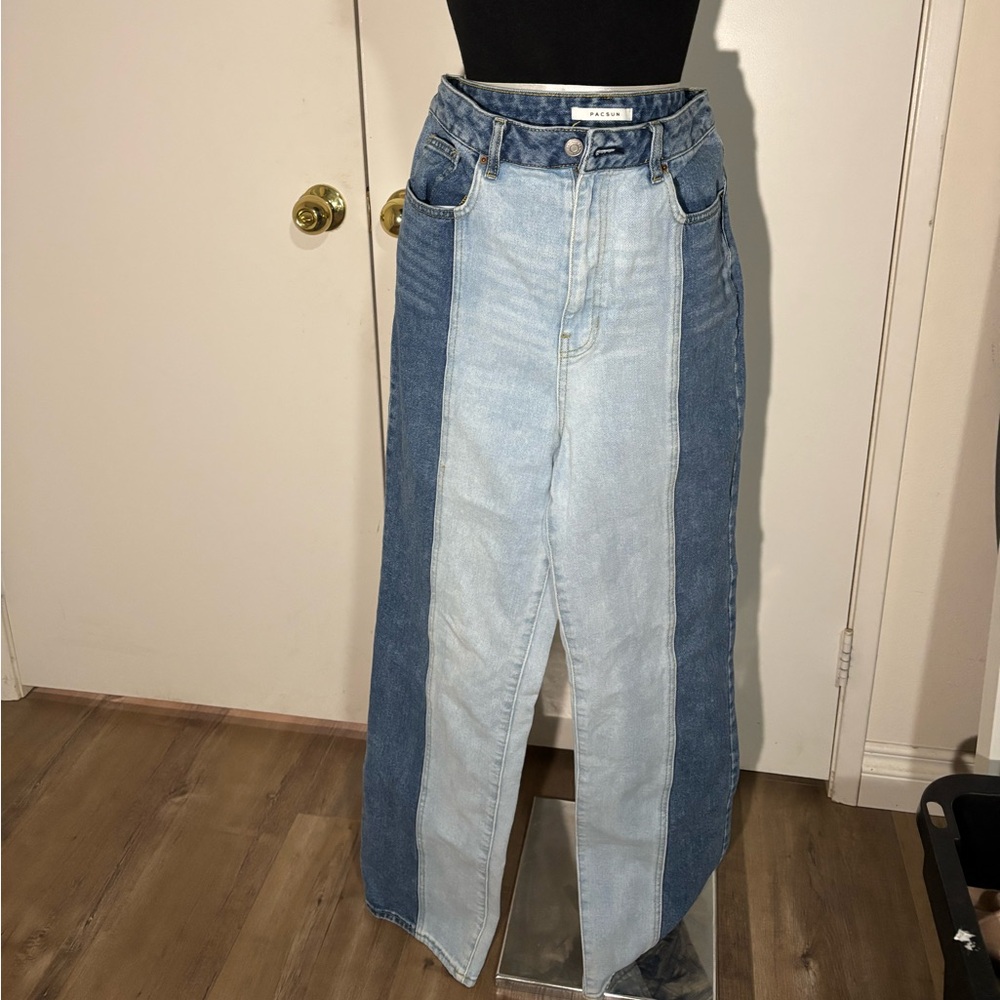 Pacsun 90s boyfriend Two-Tone Blue Jeans
